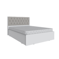 Мадрид Кровать 1.8 МД-2 с подъемным механизмом изголовье РОМБ белая