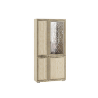 Шкаф с полками и витриной ЛШ-6 Ливорно сонома