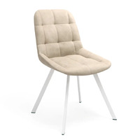 Стул Бест FEDERICA BEIGE каркас белый