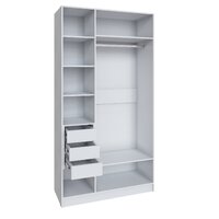 Шкаф Мадрид 1.2 с 3 ящ. внутри без зеркала белый